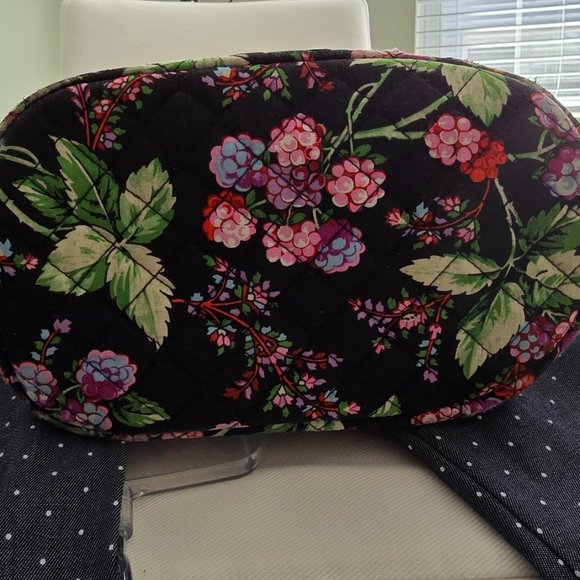 Vera Bradley Carson Crossbody Bag w/ Cell Phone Pocket Winter Berry Black - Picture 9 of 9